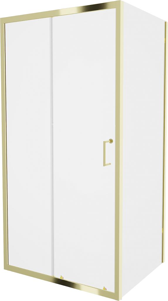 MEXEN/S - Apia sprchovací kút obdĺžnik 95x100 cm, transparent, zlatá 840-095-100-50-00