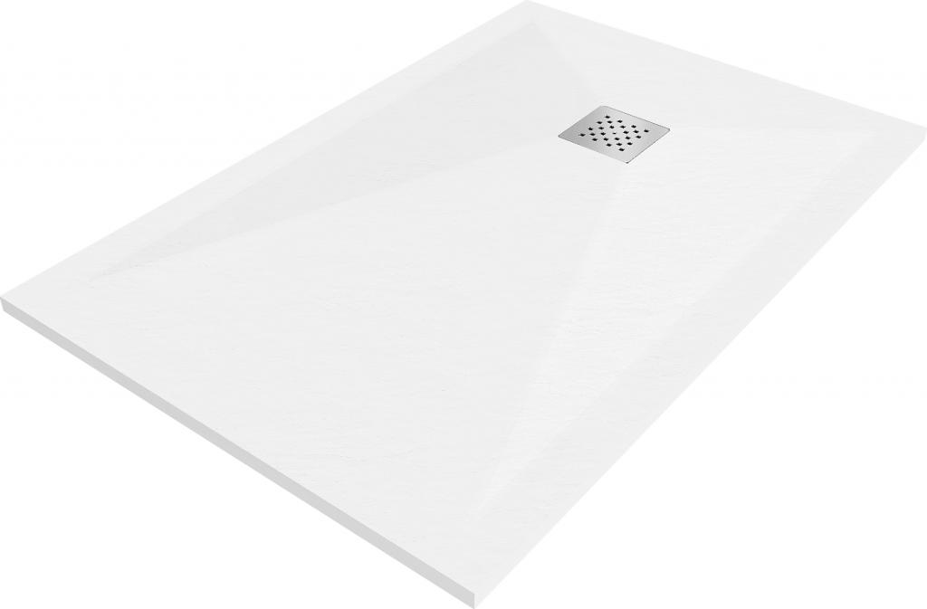 MEXEN - Stone+ sprchová vanička obdĺžniková 80x70 cm, biela 44107080