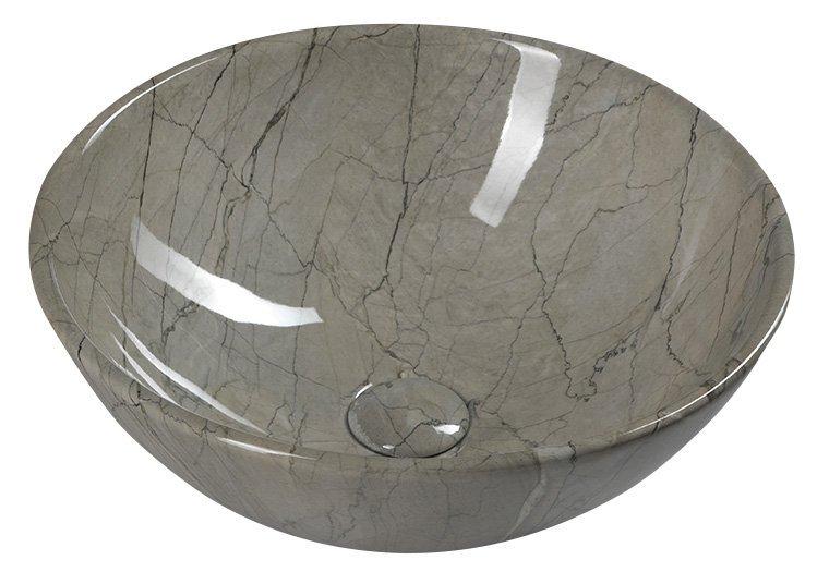 SAPHO - DALMA keramické umývadlo na dosku Ø 42 cm, grigio MM113
