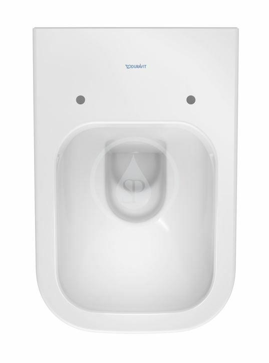 DURAVIT - Happy D.2 Závesné WC, Rimless, WonderGliss, biela (22220900001)