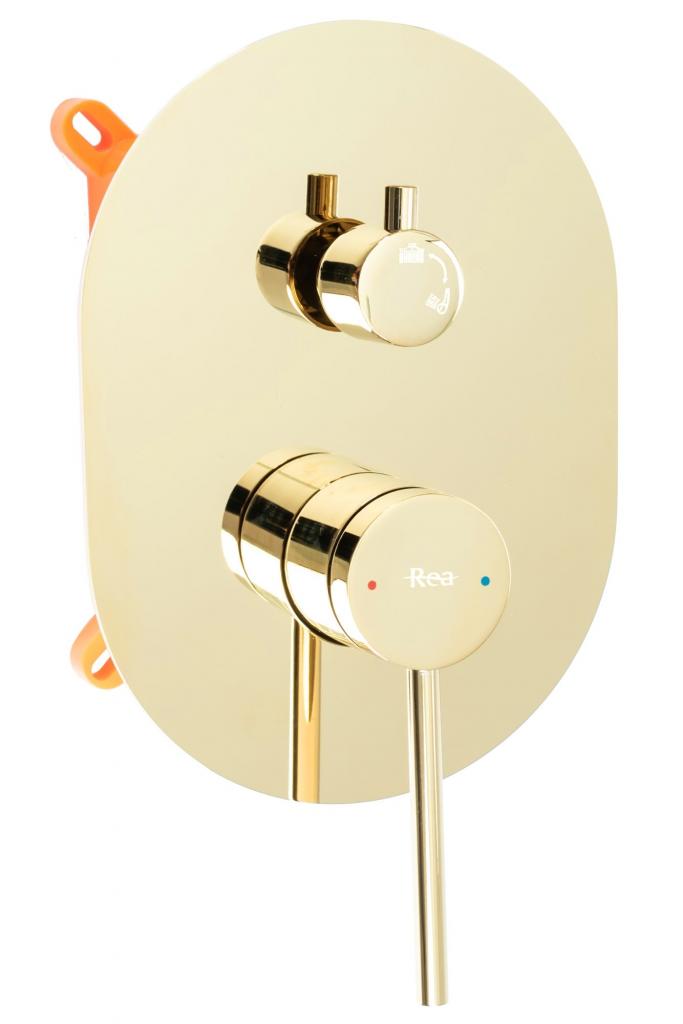 REA - Podomietkový sprchový set OVAL zlatý BOX (REA-P8466)
