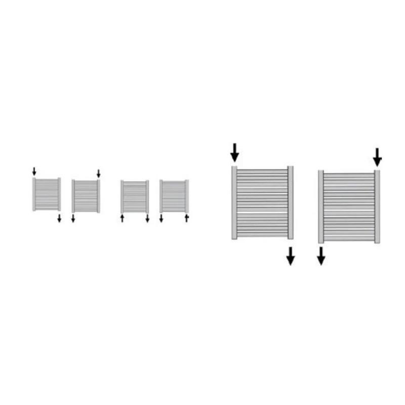 MEREO - Vykurovací rebrík, rovný, 450x1850 mm, biely (MT04)