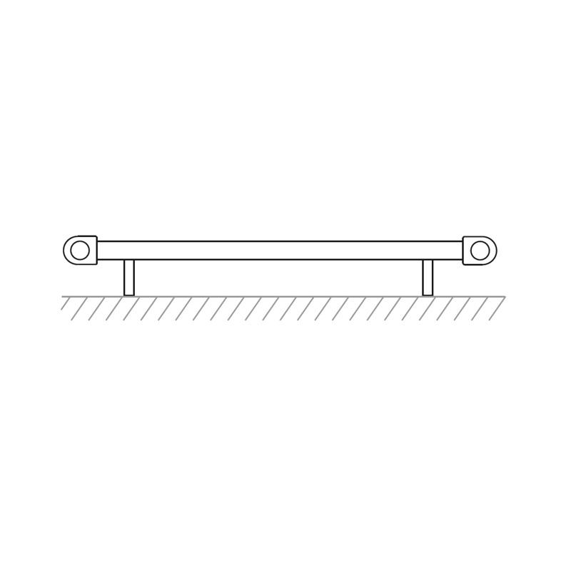 MEREO - Vykurovací rebrík rovný 600x1850 mm, biely, elektrický (MT14E)