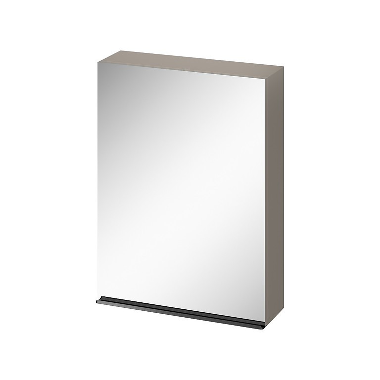 CERSANIT - Zrkadlová skrinka VIRGO 60 sivý dub s čiernymi úchytmi (S522-016)