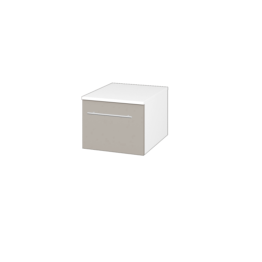 Dreja - Nízka skrinka DOS SNZ1 40 - N01 Biela lesk / Úchytka T02 / N07 Stone (281731B)