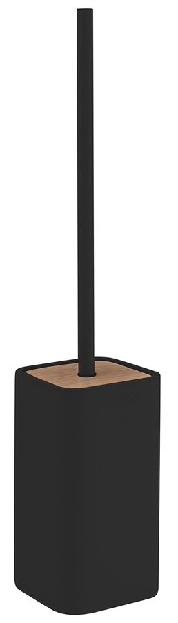 Gedy - NINFEA WC kefa na postavenie, čierna/bambus (133314)