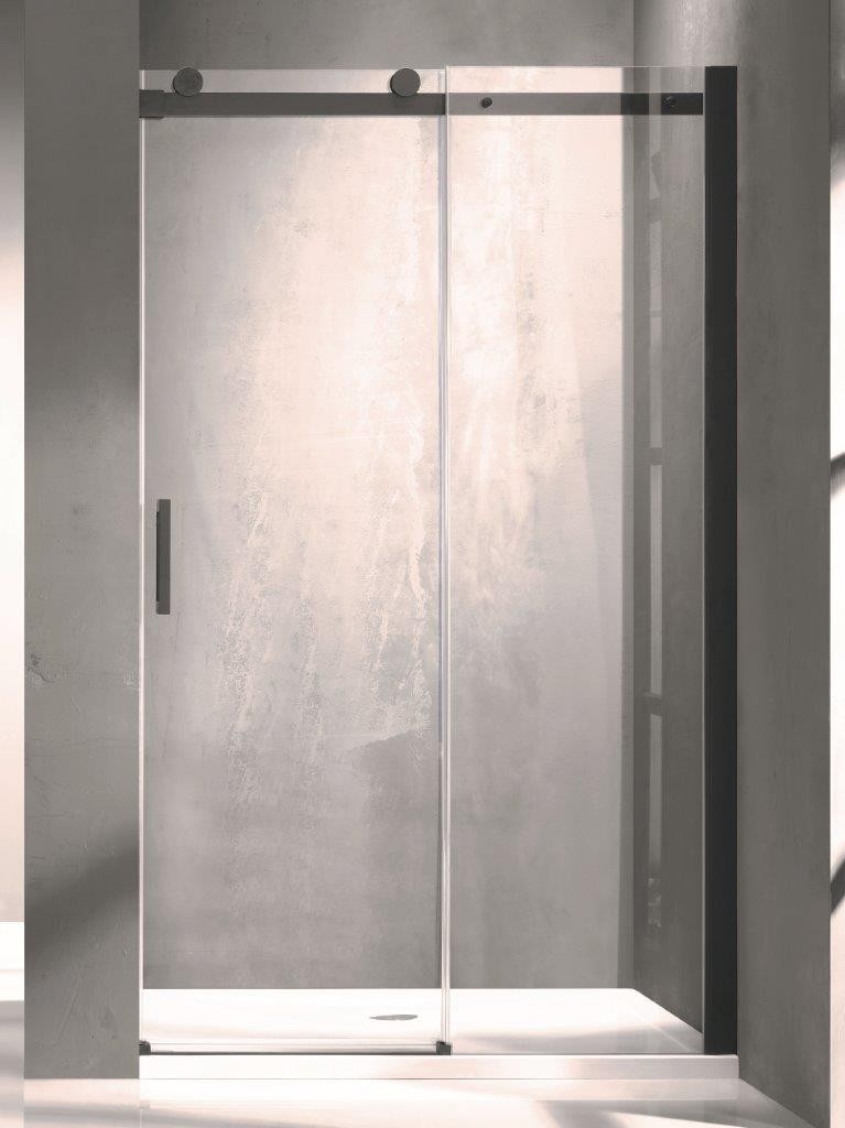 HOPA - Sprchové dvere BELVER BLACK - FARBA rámu - Čierna, Rozmer A - 110 cm, Smer zatvárania - Univerzálny Ľavé / Pravé, Výplň - Číre bezpečnostné sklo - 8 mm (BCBELV11BC)