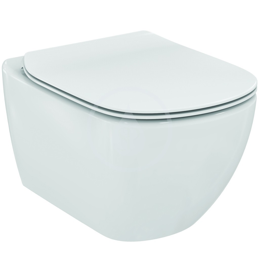 IDEAL STANDARD - Tesi Zavesne WC so sedadlom SoftClose, rimless, biela ...