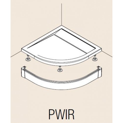 E-shop VÝPRODEJ - Hliníkový predný panel pre štvrťkruhovú vaničku, Aluchrom PWIR5510050VYP