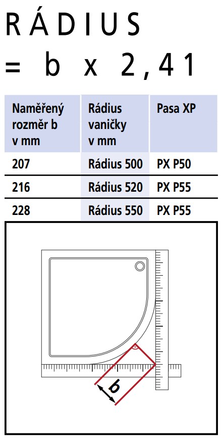 Kermi Štvrťkruh Pasa XP P55 09018 870-900 / 1850 strieborná vys.lesk ESG číre Štvrťkruhový sprchovací kút kývne dvere s pevnými poľami (PXP5509018VAK)