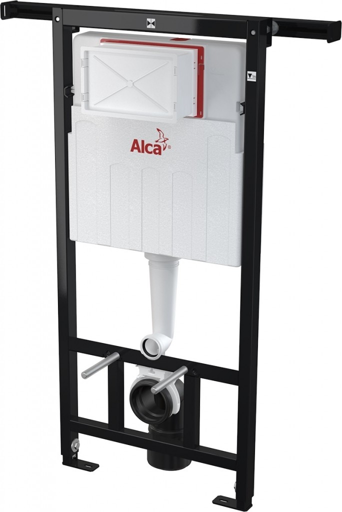 ALCADRAIN Alcadrain Jádromodul - predstenový inštalačný systém s chrómovým tlačidlom M1721 + WC CERSANIT CLEANON CARINA + SEDADLO (AM102/1120 M1721 CA3)