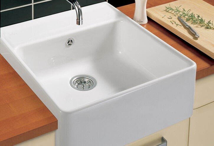 VILLEROY & BOCH - Keramický drez Single-bowl sink White alpin modulový 595 x 630 x 220 bez excentra 632061R1