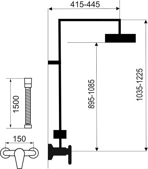 NOVASERVIS - Sprchová súprava ECO+sprch.termostatická batéria 57963 chrom (SETECO/TER,0)
