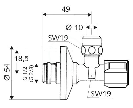 SCHELL - Comfort Rohový regulačný ventil s jemným filtrom, chróm (054280699)