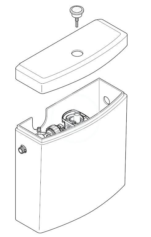 VILLEROY & BOCH - Venticello WC nádržka kombi, zadný/bočný prívod, CeramicPlus, alpská biela (570711R1)