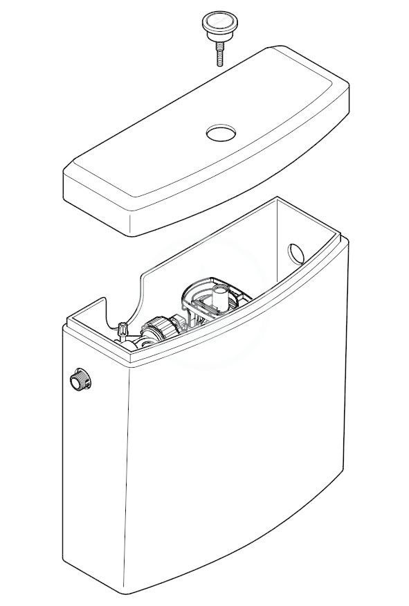 VILLEROY & BOCH - Subway WC nádržka kombi, zadný/bočný prívod, alpská biela (77231101)