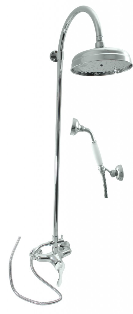 SLEZAK-RAV - Vodovodné batérie sprchová LABE s hlavovou a ručnou sprchou, Farba: chróm, Rozmer: 150 mm L081.5 / 3