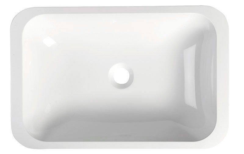 SAPHO - KAMA umývadlo 50x26cm, liaty mramor, biela, zápustne (50134)