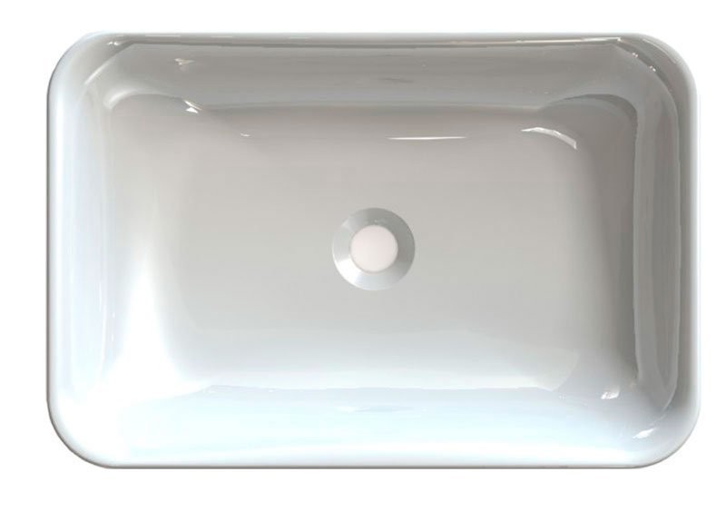 SAPHO - ASTORIA umývadlo 55x37cm, liaty mramor, biela (55033)
