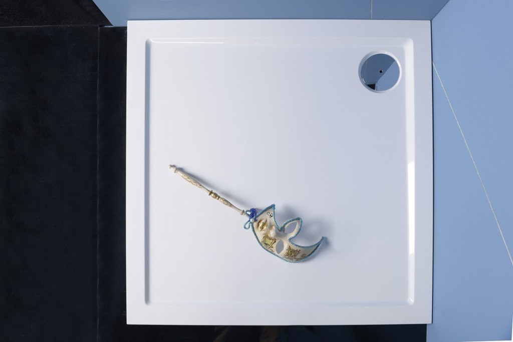 POLYSAN - AURA sprchová vanička z liateho mramoru, štvorec 80x80cm, biela (42511)