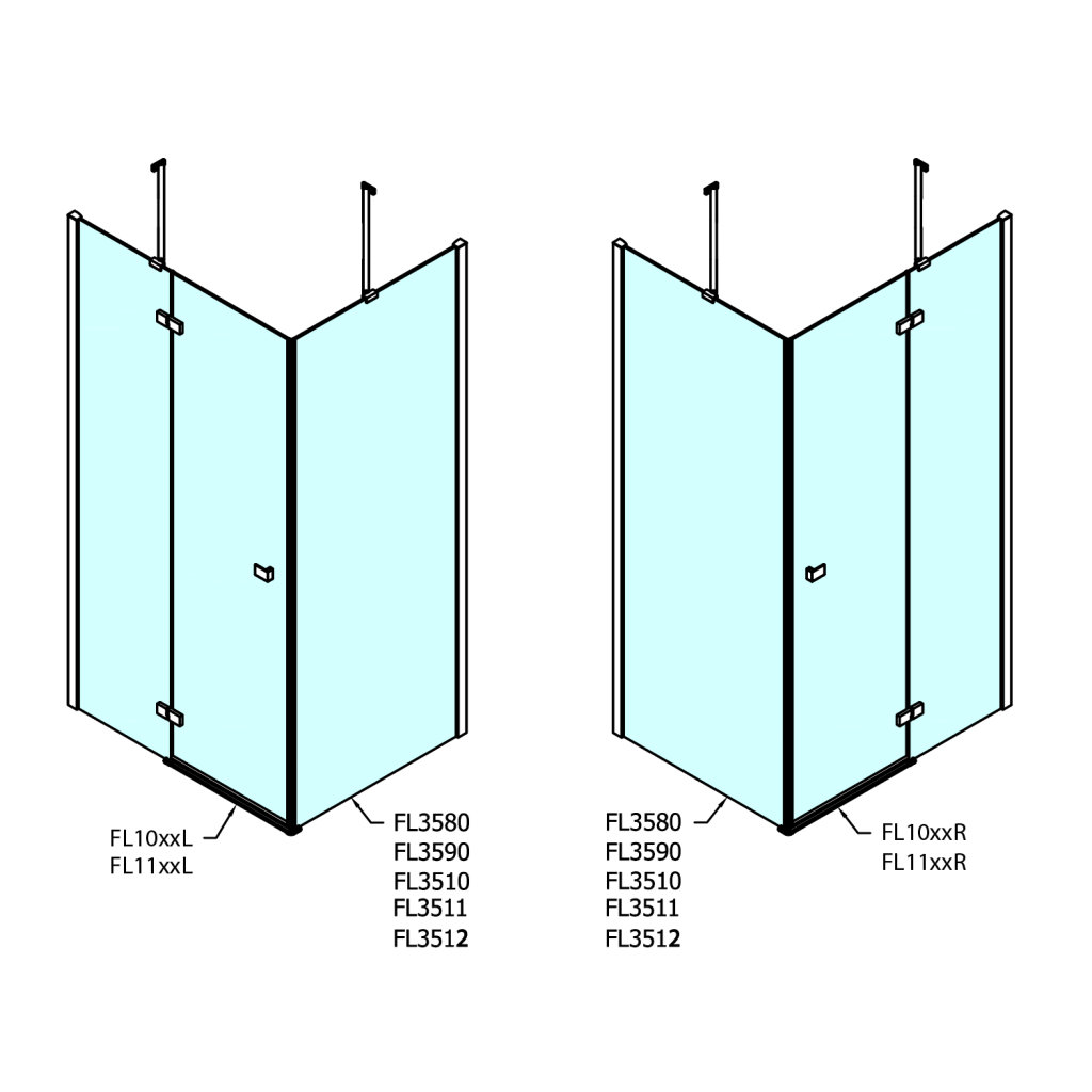 POLYSAN - FORTIS LINE sprchové dvere 800mm, číre sklo, pravé (FL1080R)