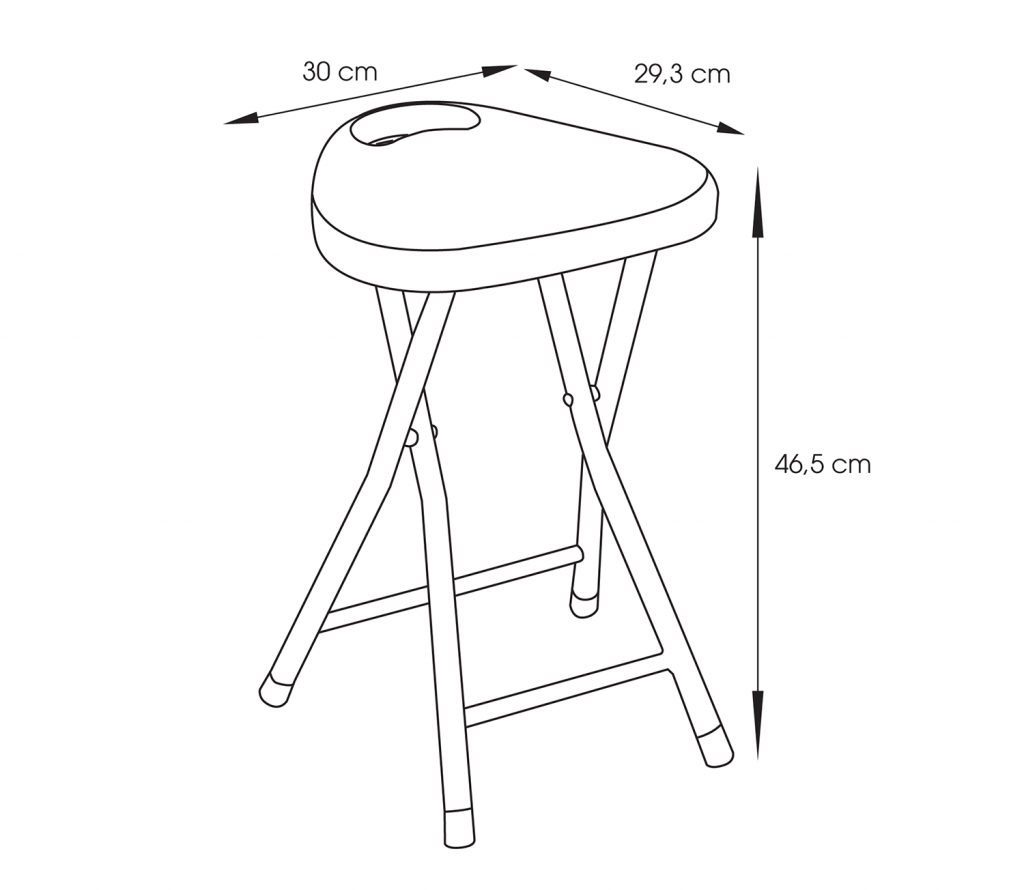 Gedy - Kúpeľňová stolička 30x46,5x29,3cm, biela (CO75)