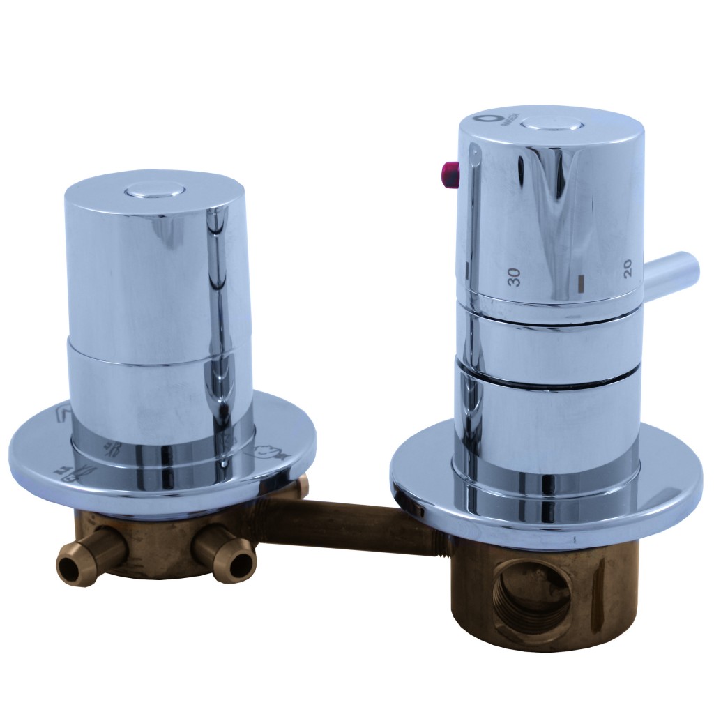 SLEZAK-RAV - RAV - RAV - Vodovodné batérie do boxov s pěticestným ventilom termostatická, Farba: chróm X582T