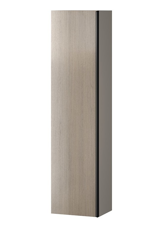 E-shop CERSANIT - Nábytkový stĺpik VIRGO šedý dub s čiernou úchytkou S522-035