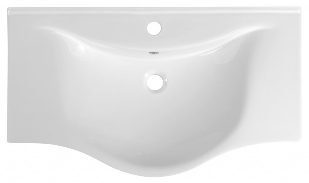 AQUALINE - ZARA 80 keramické umývadlo nábytkové 79,5x46cm, biela (10080)