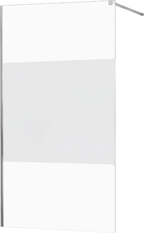 MEXEN/S - KIOTO Sprchová zástena WALK-IN 080x200 cm 8 mm, chróm, Transparent / matné sklo 800-080-101-01-35