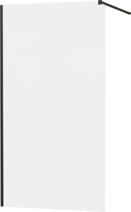 MEXEN/S - KIOTO Sprchová zástena WALK-IN 110x200 cm 8 mm, čierna, matné sklo 800-110-101-70-30