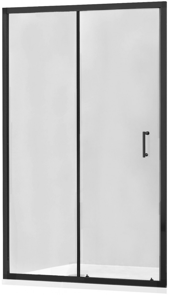 MEXEN - Apia posuvné sprchové dvere 110, transparent, čierna 845-110-000-70-00
