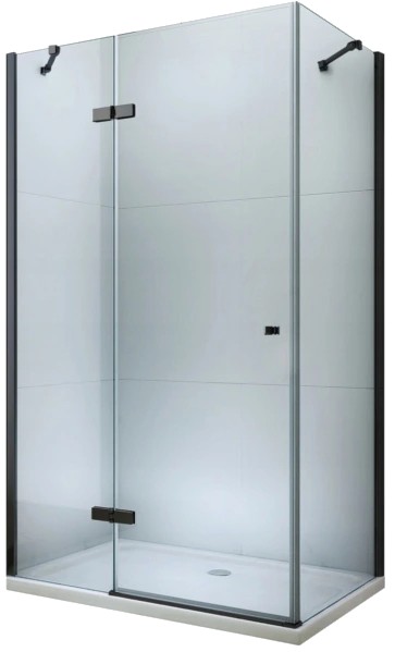 MEXEN/S - ROMA sprchovací kút 120x70, transparent, čierna 854-120-070-70-00