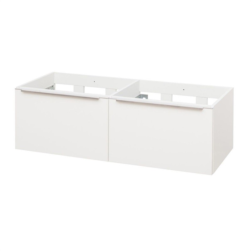MEREO - Mailo, kúpeľňová skrinka 121cm, biela, chróm madlo CN518S