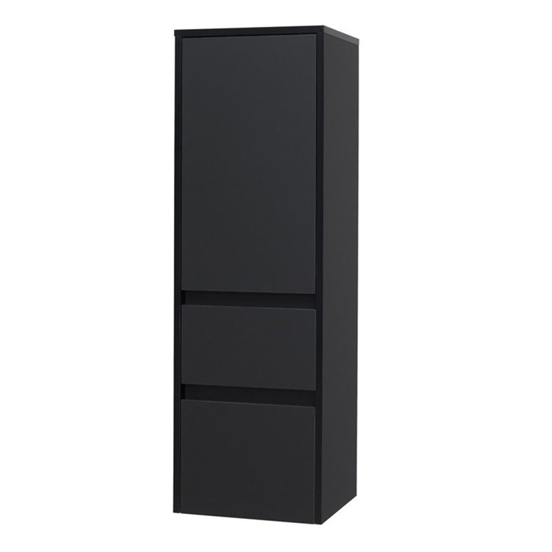 E-shop MEREO - Opto kúpeľňová skrinka vysoká 125 cm, pravé otváranie, čierna CN944P