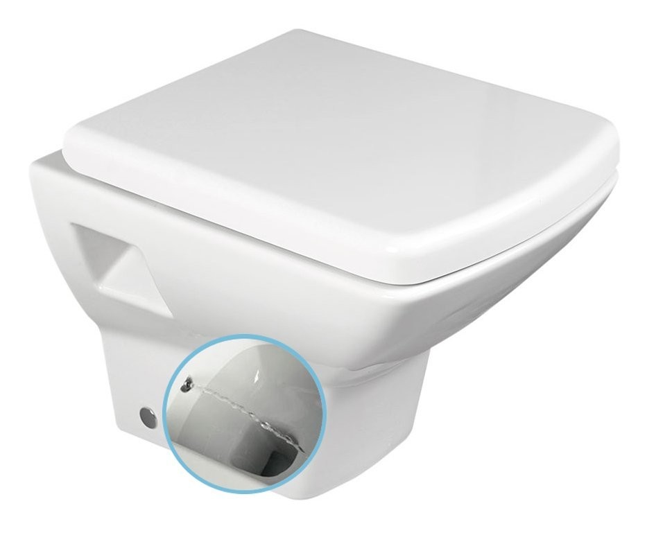E-shop ISVEA - SOLUZIONE závesná WC misa s bidet. spŕškou, 35x50,5cm, biela 10SZ02002 DL