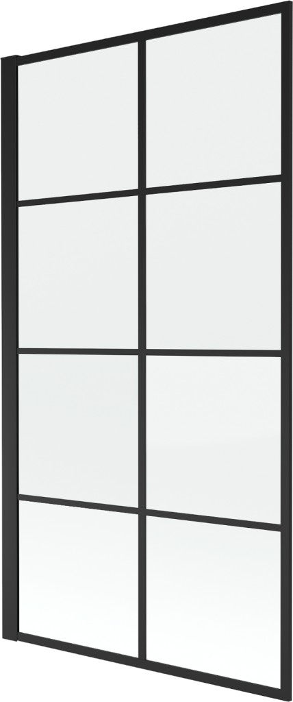E-shop MEXEN - Alex vaňová zástena 1-wing 70x140 cm, čierna vzor fix 893-070-000-70-77