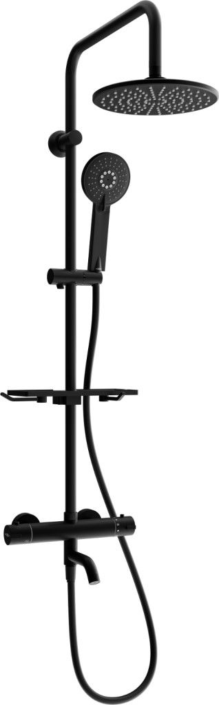 MEXEN/S - KT40 vaňový stĺp s termostatickou batériou, čierna 779004093-70