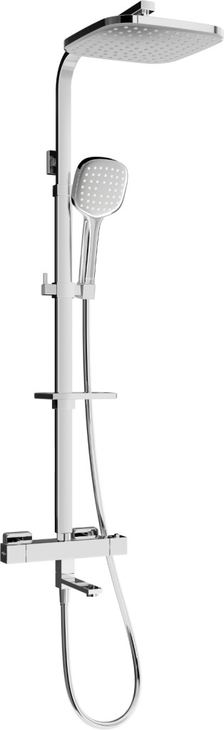 MEXEN/S - CQ33 vaňový stĺp s termostatickou batériou, chróm 779103395-00