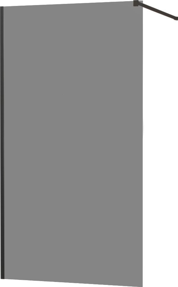 MEXEN/S - KIOTO Sprchová zástena WALK-IN 70x200 cm 8 mm, čierna, dymové sklo 800-070-101-70-40