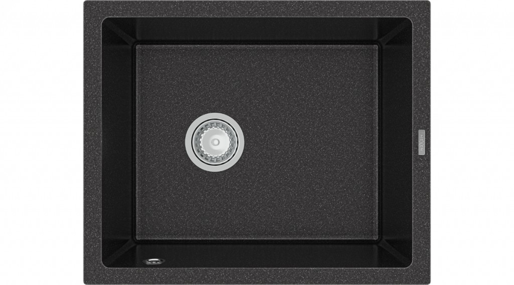 MEXEN MEXEN - Pedro granitový drez 1-miska 560x460 mm, čierna škvrnité 6508561000-76