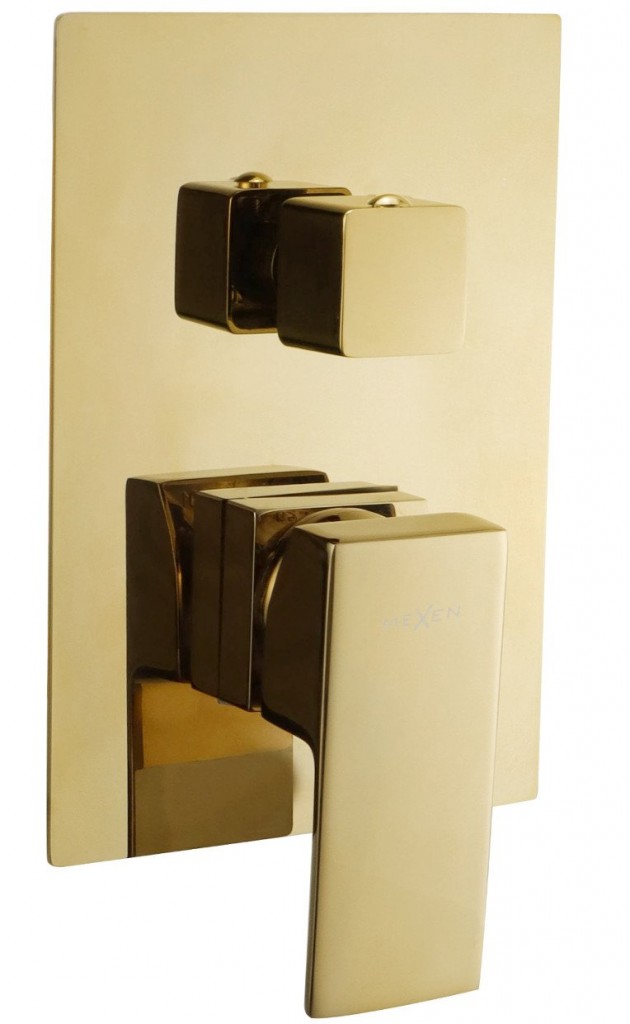 MEXEN - Uno podomietková batéria vaňa-sprcha DR02, zlatá 71435-50
