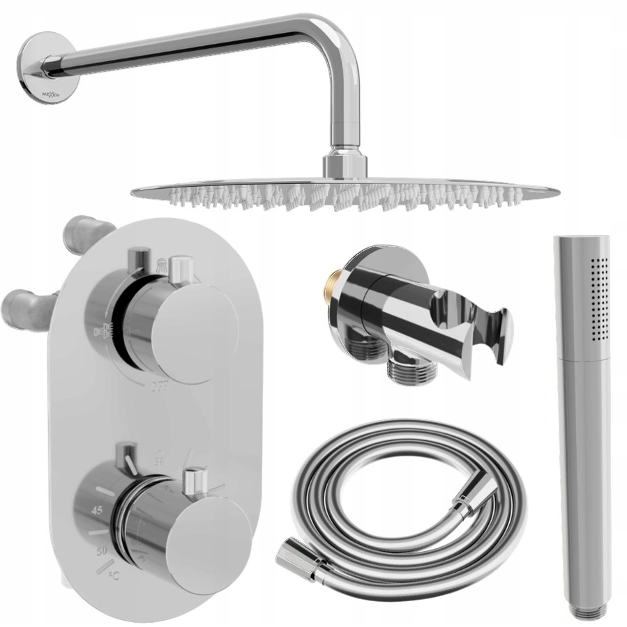 MEXEN/S MEXEN/S - Kai DR70 podomietkový sprchový SET + slim sprcha 30, chróm 77602DR7030-00