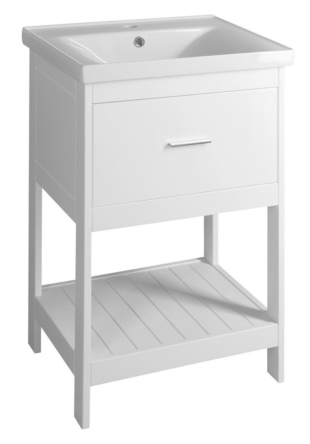 AQUALINE - SAVA 55 keramické umývadlo nábytkové 55x46cm, biela (2055)