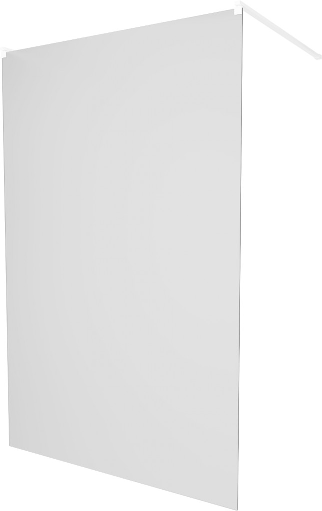 MEXEN/S - KIOTO samostatne stojaca sprchová zástena 100 x 200, dekor jinovatka 8 mm, biela 800-100-002-20-30