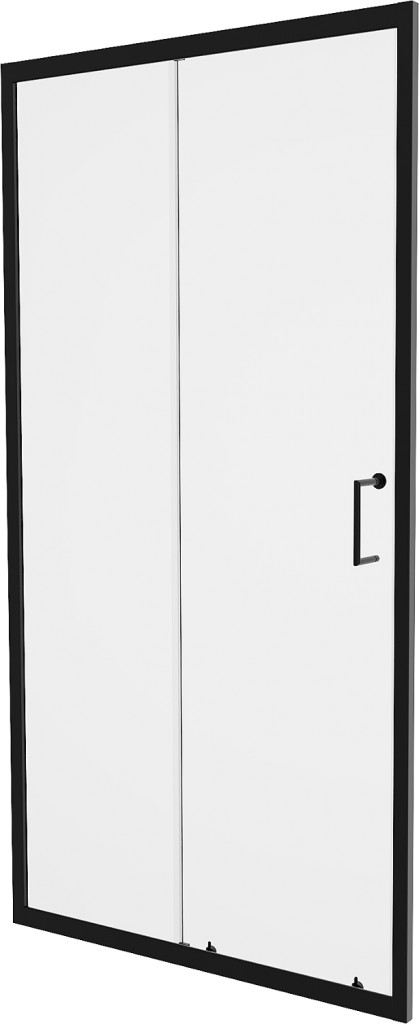 MEXEN - Apia posuvné sprchové dvere 150 cm, transparent, čierne 845-150-000-70-00