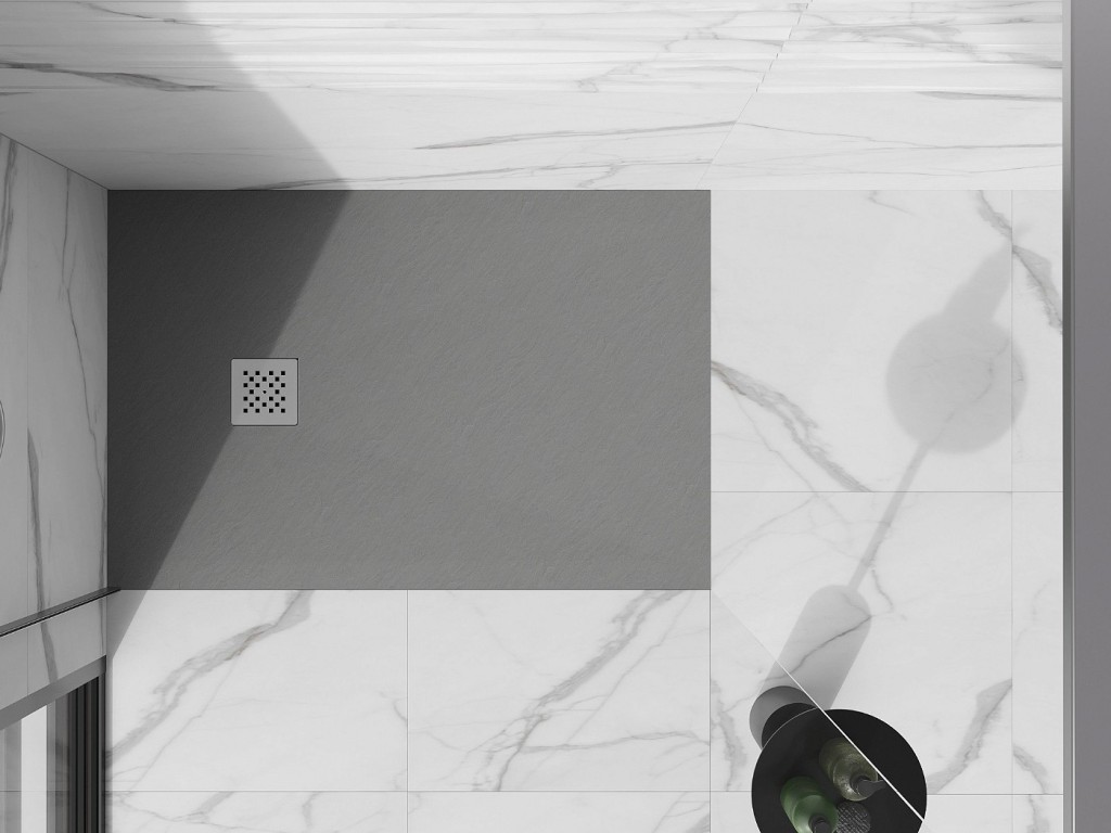 MEXEN - Stone+ sprchová vanička obdĺžniková 110x80 cm, sivý betón (44618011)