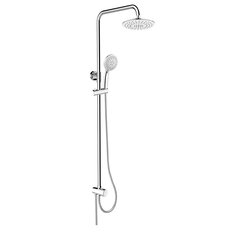 MEREO MEREO - Sprchový set s tyčou, hadicou, ručnou a tanier. okrúhlou sprchou, biela CB95001SW1