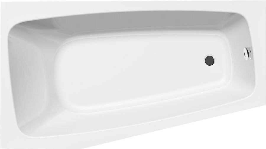 E-shop AQUALINE - BEROUNKA Rohová vaňa 160x90x42 cm, ľavá ,biela A1690