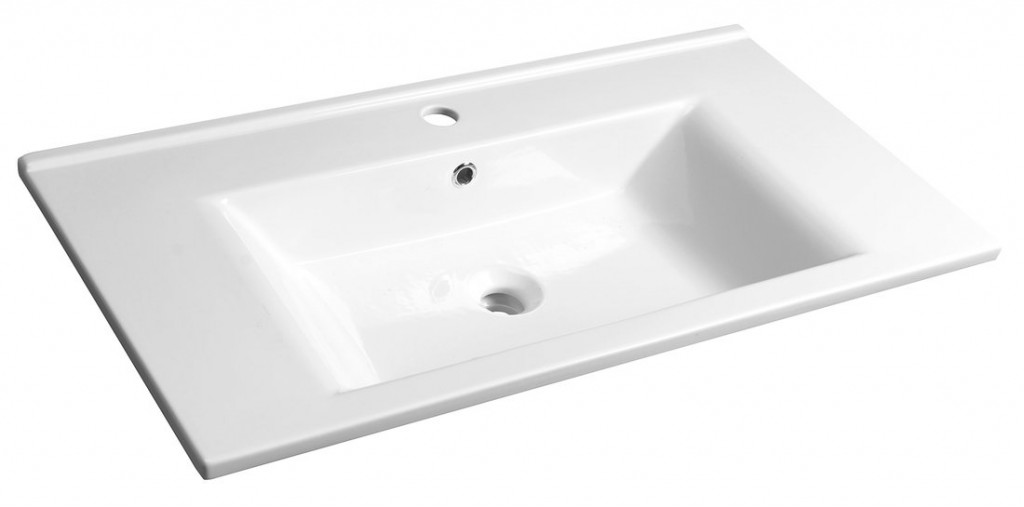 E-shop AQUALINE - ZUNO 85 keramické umývadlo nábytkové 85x45cm, biela 9085